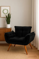 Poltrona Suede com Pés Palito