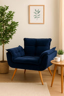 Poltrona Suede com Pés Palito