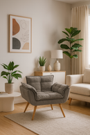 Poltrona Suede com Pés Palito