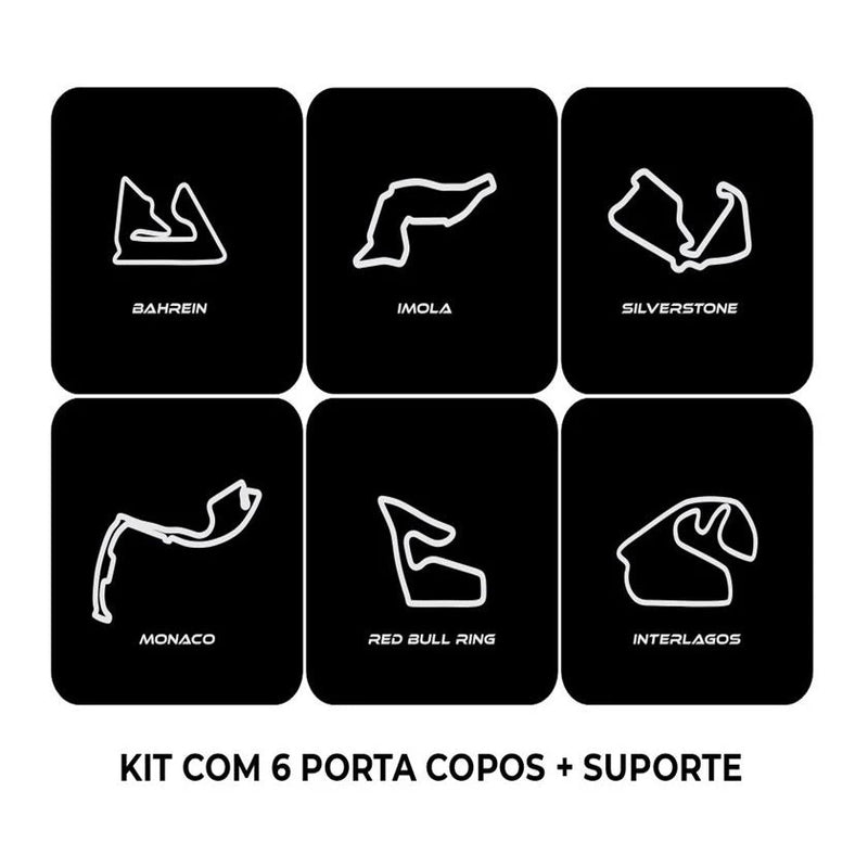 Kit Porta Copos Pistas F1 PREMIUM