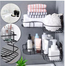 Kit 2 Prateleiras Suporte com Alto Adesivos para Parede Banheiro