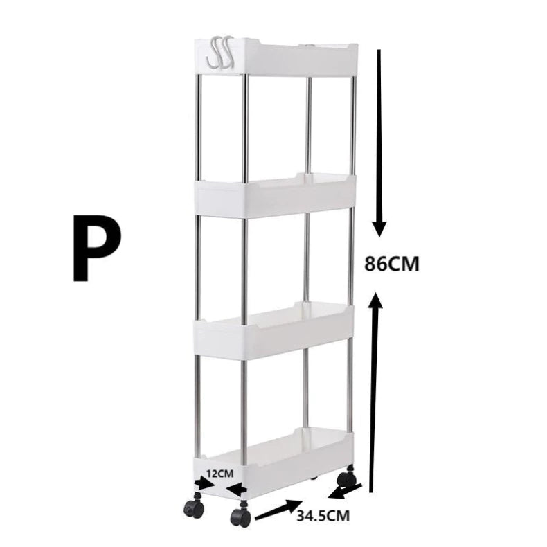 Organizador Móvel Com 4 Prateleiras