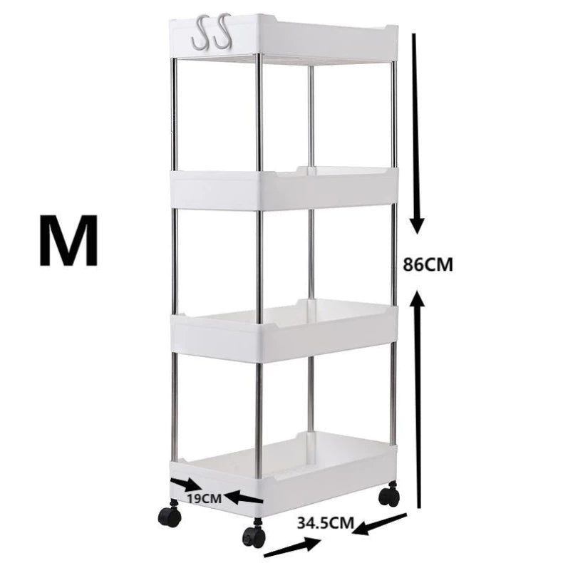 Organizador Móvel Com 4 Prateleiras