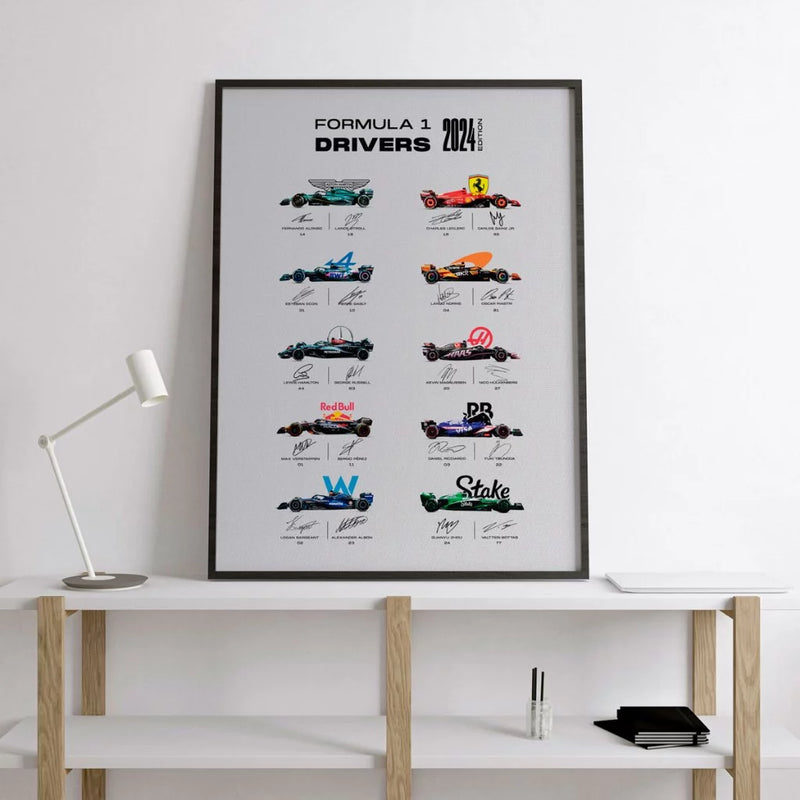 Quadro Decorativo de carros da f1 2024