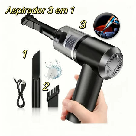 Aspirador e Soprador portátil 5 em 1