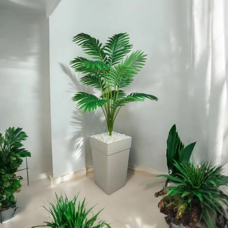 Planta Artificial Palmeira com Vaso Rattan