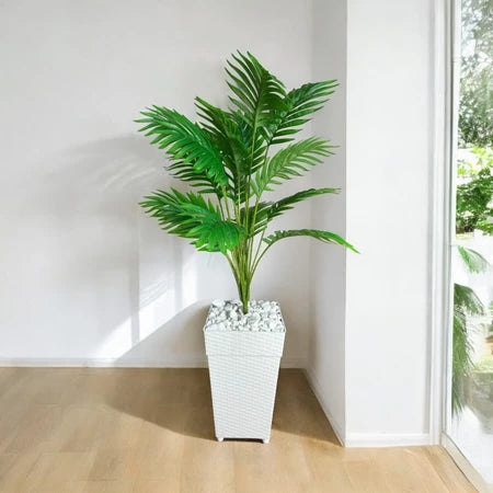 Planta Artificial Palmeira com Vaso Rattan