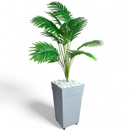 Planta Artificial Palmeira com Vaso Rattan