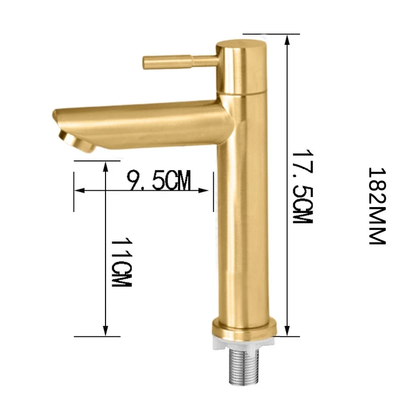 Torneira Bacia em Aço Inox 304