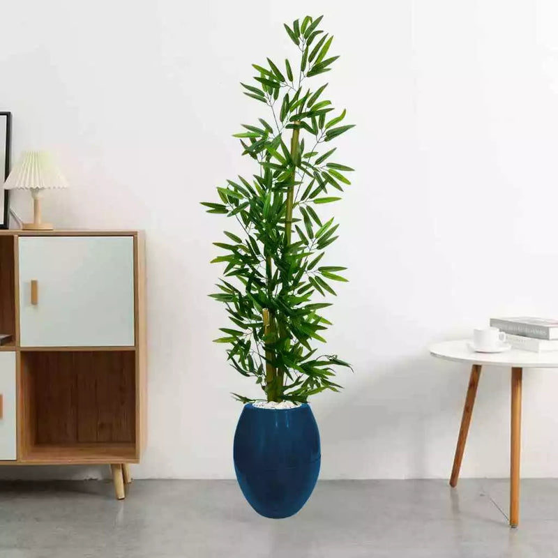 Planta Artificial Bambu Mosso e Vaso de Polietileno