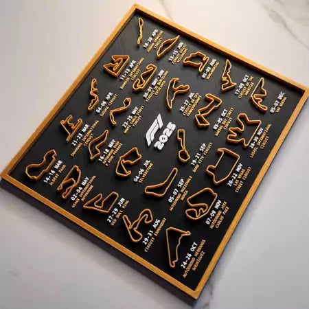 Quadro Decorativo Pista em Relevo F1 3D