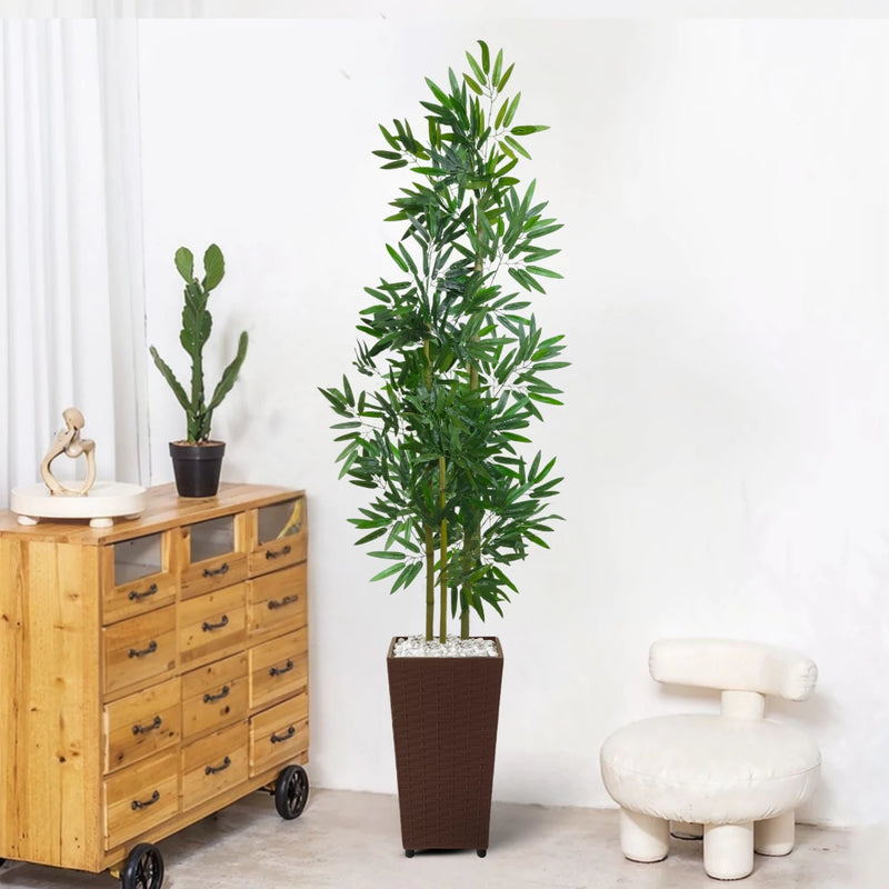 Planta Artificial Bambu Mosso e Vaso de Polietileno