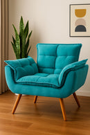 Poltrona Suede com Pés Palito