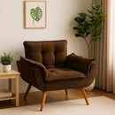 Poltrona Suede com Pés Palito