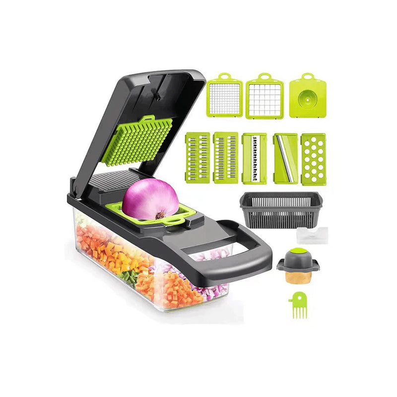 Fatiador e Ralador Multifuncional Inox 16 em 1 – SlicerPro Gourmet